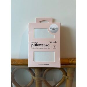 Kitsch Satin Pillowcase Standard Size Silver Blue Hair Skin Beauty Sleep 1PC NIB